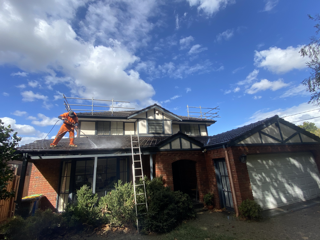 This roof is being restored at this Glen iris home 